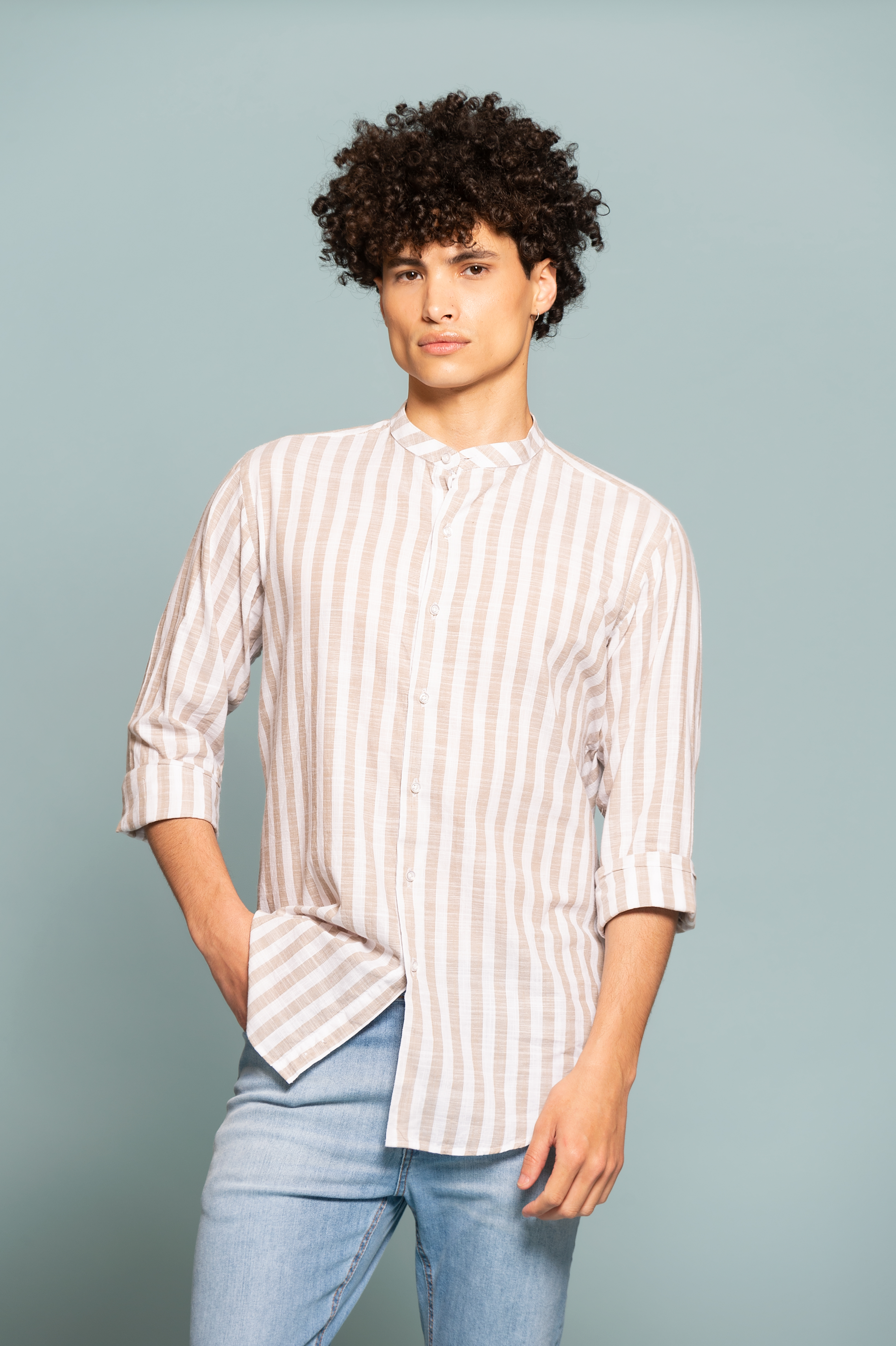 6527MAOMLCA - CAMISA MOOREA SKSP CAMEL